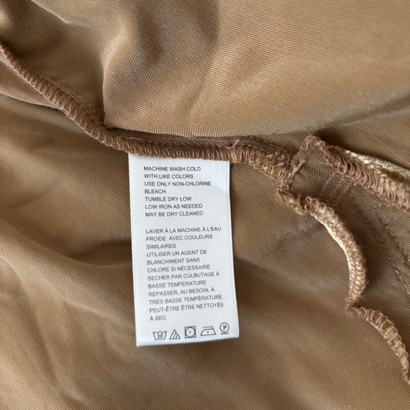 Gold Crushed Velvet Button Down - Picture 8 of 9